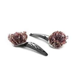 AccessHer Brown Beaded Tic Tac Hair Clip-image-7
