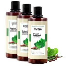 Richfeel Set of 3 Brahmi Jaborandi Hair Oil - 500 ml each-23