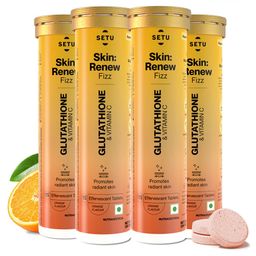 SETU Set of 2 Skin: Renew Fizz Glutathione & Vitamin C for Anti-Ageing & Detox- Orange -60-72