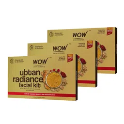 WOW SKIN SCIENCE Pack of 3 Ubtan Radiance Facial Kit for Glowing Skin with Free Rose Water-picture-12