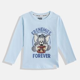 Happy Faces Boys Tom & Jerry Printed Pure Cotton T-shirt-image-99
