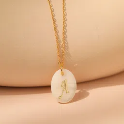 AQUASTREET 18K Gold-Plated Initial Letter A Pendant Necklace-4