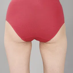 Soie Women's  Pack Of 3 High-Rise Full Coverage Hipster Briefs 3HWB-31 P-10-A image 3