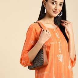 Anouk Women Pure Cotton Floral Printed Kurta-picture-49