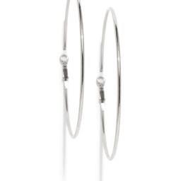 Accessorize London Women Silver Large Simple Hoop Earring-97