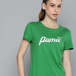 Puma Women Script Logo Graphic Printed Pure Cotton T-shirt-picture-2