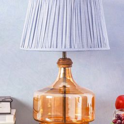 THE LIGHT STORE Brown & Gold-Toned Self Design Bedside Lamp-25