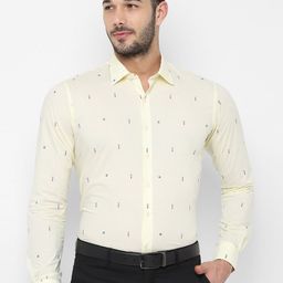SIMON CARTER LONDON Men Yellow & Red Regular Fit Printed Formal Shirt-17