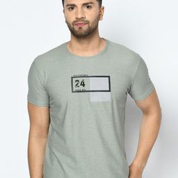 Duke Men Green Solid Round Neck T-shirt-image-19
