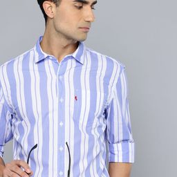 Levis Slim Fit Striped Pure Cotton Casual Shirt-image-55
