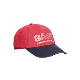 GANT Men Red & Navy Blue Colourblocked Baseball Cap-image-37
