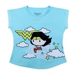 Wonder Woman Girls Blue Printed Top-image-48