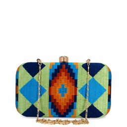 Anekaant Multicoloured Embroidered Clutch-image-50