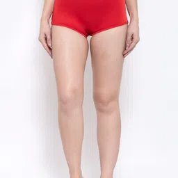 CUKOO Women Red Solid Swim Shorts-picture-36