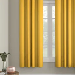 Soumya Yellow Single Window Curtain-image-16