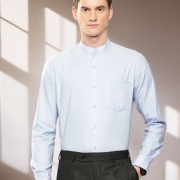 INVICTUS Slim Fit Band Collar Formal Shirt-image-79