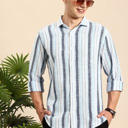Mast & Harbour Men Striped Pure Cotton Casual Shirt-picture-26