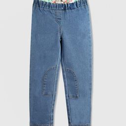 Cherry Crumble Girls Blue Solid Jeggings-image-84