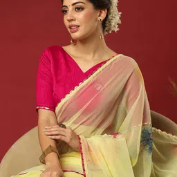 Mitera Floral Printed Pure Georgette Saree-picture-58