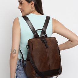VISMIINTREND Women PU Leather Casual Backpack-29