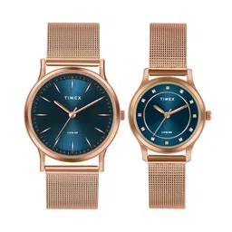 Timex Unisex Bracelet Style Straps His&Her Analogue Watch TW00ZP002-56