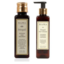 KAMA AYURVEDA Set of Bringadi Intensive Hair Oil - 100ml & Bringadi Hair Cleanser - 200ml-14