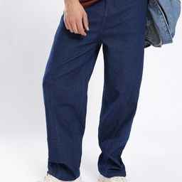 glitchez Men Wide Leg Panelled Stretchable Jeans-image-102
