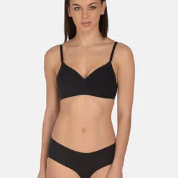 mod & shy Black Solid Lingerie Set MS273-image-94