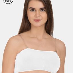 Tweens White Pack of 2 Solid Non-Wired Lightly Padded Bandeau Bra TW-9279-OFFW-2PC-30B-image-27