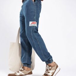 glitchez Men Jogger Panelled Jeans-image-99
