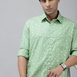 Van Heusen Sport Pure Cotton Slim Fit Tropical Printed Casual Shirt-image-49