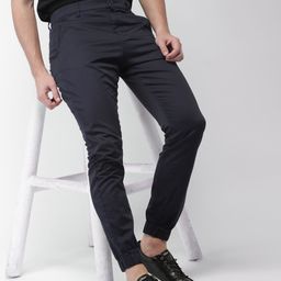 HIGHLANDER Men Navy Blue Slim Fit Joggers-image-66