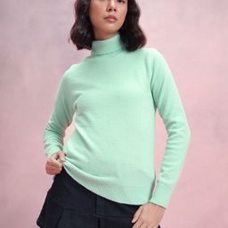DressBerry Turtle Neck Fuzzy Pullover-image-82