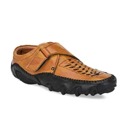 Big Fox Men Tan & Black Shoe-Style Sandals-image-83