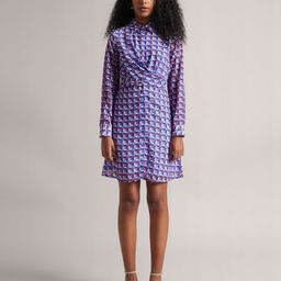 ZACCAI Floral Printed Georgette Shirt Dress-image-32