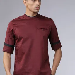 HIGHLANDER Men Maroon Slim Fit Solid Casual Shirt-picture-20