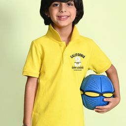 NUSYL Boys Typography Printed Polo Collar T-shirt-image-18