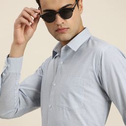 Hancock Checked Pure Cotton Slim Fit Formal Shirt-image-85
