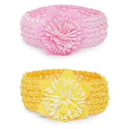 LAIDA Girls Assorted Set of 2 Stretchable Floral Hairbands-image-94