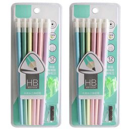 YK Set Of 2 Colorful Macaron Triangle Pencil Set-14