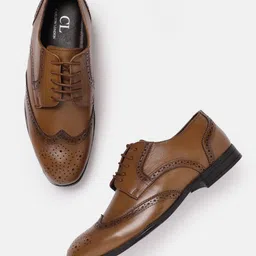 Carlton London Men Leather Perforated Formal Brogues-image-20