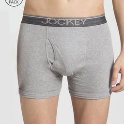 Jockey Men Pack of 2 Grey Melange Solid Trunks 8009-0205-26