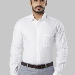 Raymond Men White Slim Fit Solid Formal Shirt-image-99