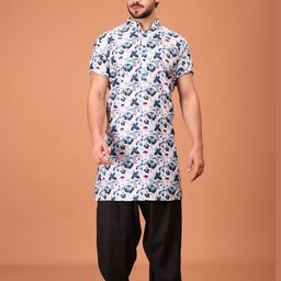 SHIWAM ETHNIX Men Floral Printed Kurta with Salwar-picture-50