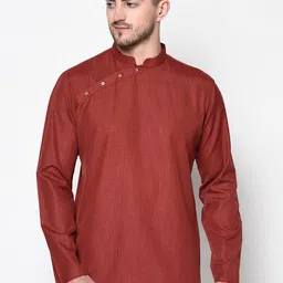TABARD Men Angrakha Cotton Kurta-image-53