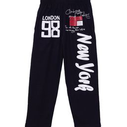 SWEET ANGEL Boys Navy Blue Solid Straight-Fit Track Pants-image-89