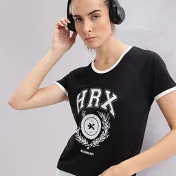 HRX by Hrithik Roshan Brand Logo Print Lifestyle T-shirt-picture-13