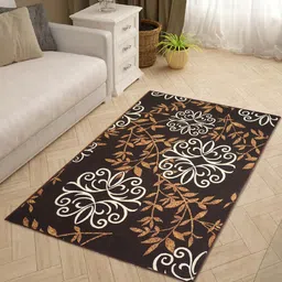 Status Brown & White Ethnic Motifs Printed Anti-Skid Light Carpet-image-63