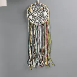 The Decor Mart Off White Handcrafted Sea-Shell Macrame Dream Catcher-image-14