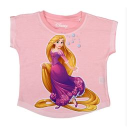 Disney by Wear Your Mind Girls Pink & Purple Rapunzel Printed Top-image-45